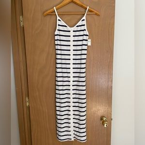 NWT aerie navy & white stripe ribbed dress